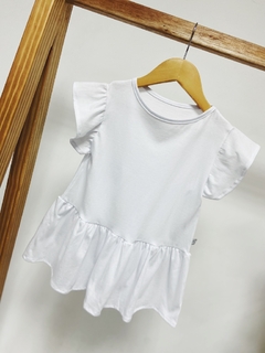 PRONTA ENTREGA - Bata babado liso basics branca