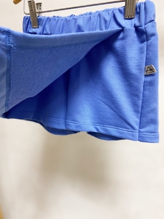 Pronta entrega - Shorts saia kids moletinho blue na internet