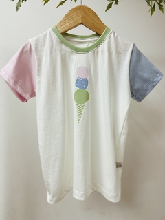 Pronta entrega - Camiseta divertida SORVETE three colors na internet