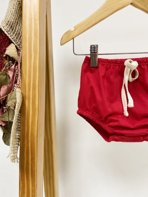 Pronta entrega - Bloomer liso basics vermelho