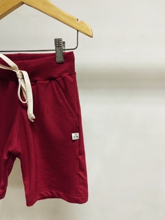 Pronta entrega - Bermuda jogger moletinho Marsala - You Boy Kids
