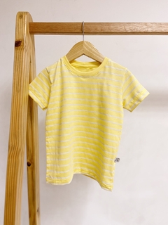 Imagem do Pronta entrega - Camiseta Kids Manga curta estampada yellow Stripes