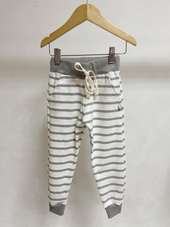 Pronta entrega - Calça Jogger kids moletinho listra cinza pedra - comprar online