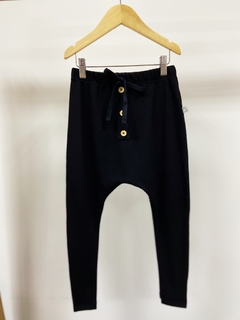 Pronta entrega - Calça Saruel Kids Canelada com Botões preta - You Boy Kids