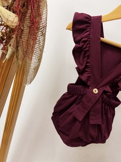 Imagem do Pronta entrega - Romper baby babado liso vinho