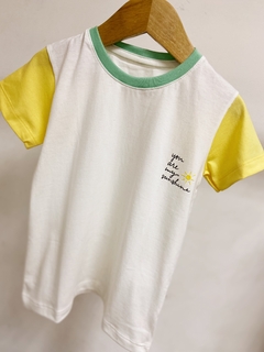 Pronta entrega - Camiseta kids manga curta you are my sunshine sol em relevo na internet