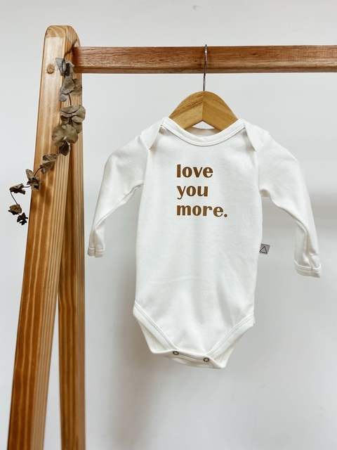Pronta entrega - Body manga longa off LOVE YOU MORE.
