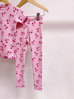 Pronta entrega - conjunto blusa fru-fru + Legging frufru kids canelado cherry - You Boy Kids