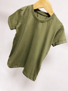 Pronta entrega - Camiseta manga curta kids verde cactus - loja online