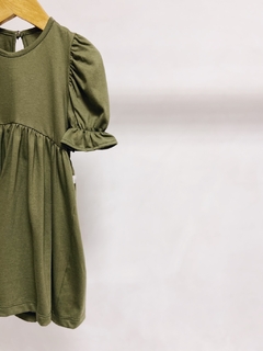 Imagem do Pronta entrega - Vestido Mullet kids manga princesa verde cactus