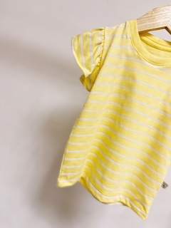 Imagem do Pronta entrega - Blusa babado yellow Stripes