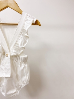 Imagem do Pronta entrega - Romper baby babado liso off