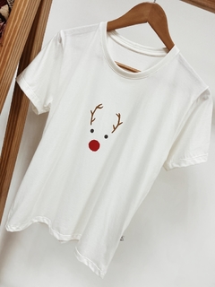 Pronta Entrega - Camiseta adulta manga curta off estampa rena colorido - comprar online