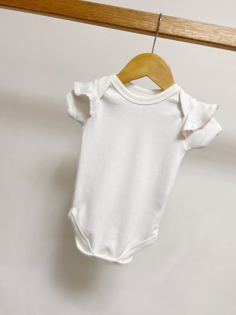 Pronta entrega - Body manga curta off babado picueta tutti-frutti