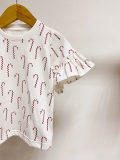 Pronta entrega - blusa manga curta com babado bengalinhas - comprar online