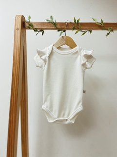 Pronta entrega - Body manga curta off babado bordado picueta rosa claro - You Boy Kids