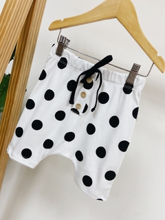 Pronta entrega - Bermuda Saruel botões em madeira natural bolas