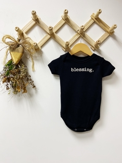 PRONTA ENTREGA - Body manga curta Blessing Preto
