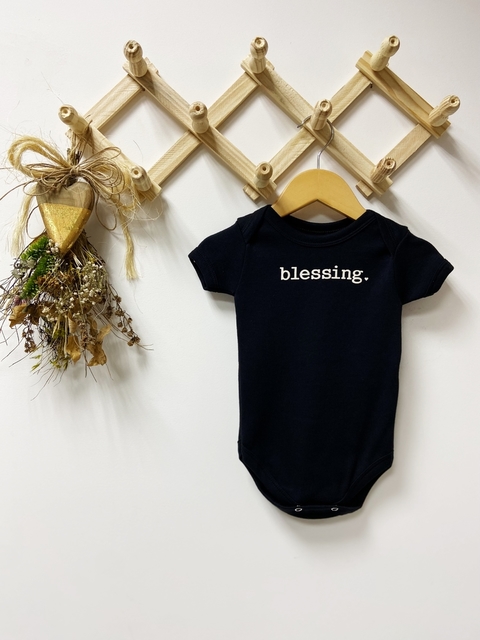 PRONTA ENTREGA - Body manga curta Blessing Preto