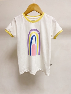Pronta entrega - Camiseta kids manga curta off rainbow friso yellow - You Boy Kids