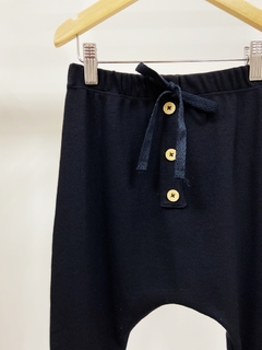 Pronta entrega - Calça Saruel baby Canelada com Botões Preta - You Boy Kids