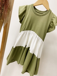 Pronta entrega - Vestido Mullet manga babado two colors - comprar online