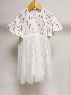 Pronta entrega - Vestido Mullet manga curta com babado saia tule bengalinhas marsala botão pérola - loja online