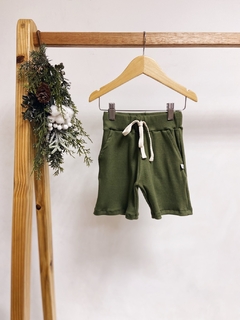 Pronta entrega - Bermuda jogger kids canelado verde cactus - comprar online