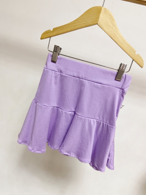 Pronta entrega - Saia kids babado lilac