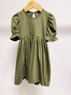 Pronta entrega - Vestido Mullet kids manga princesa verde cactus