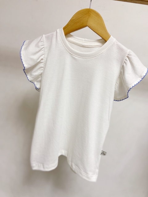 Pronta entrega - blusa babado off picueta blue