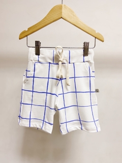Imagem do Pronta entrega - Bermuda Jogger kids Estampa blue grid
