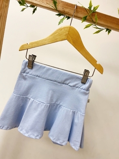 Pronta entrega - Saia babado Aqua