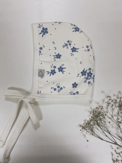 Pronta entrega - Touca baby Vintage floral azul vintage - You Boy Kids