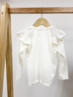 PRONTA ENTREGA - Blusa manga longa com babado liso basics OFF - You Boy Kids