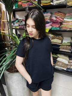 Pronta entrega - Conjunto over unissex block preto - comprar online