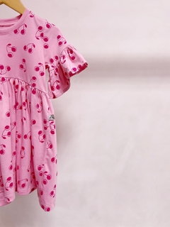 Pronta entrega - Vestido Mullet manga curta com babado cherry - comprar online