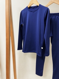 Pronta Entrega - Conjunto térmico confort flanelado marinho na internet
