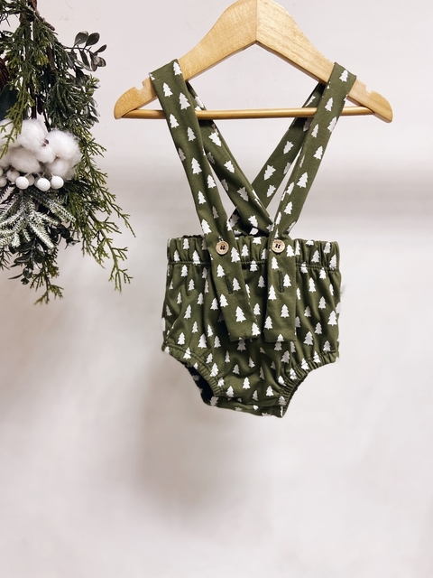 Pronta entrega - Bloomer alça verde Cactus Pinheirinhos off