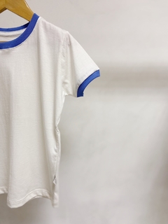 Pronta entrega - Camiseta kids manga curta off friso blue na internet