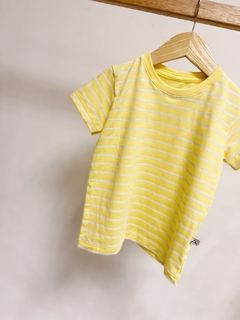 Pronta entrega - Camiseta Kids Manga curta estampada yellow Stripes - You Boy Kids