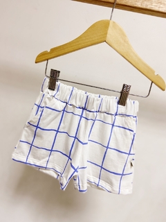 Pronta entrega - shorts bolso lateral blue grid - comprar online