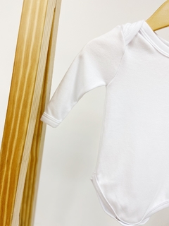 Pronta Entrega - Body manga longa liso basics branco - You Boy Kids