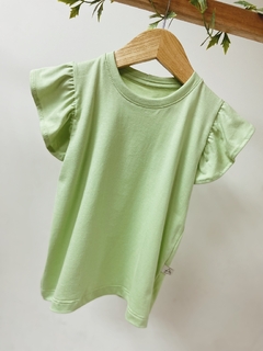 Pronta entrega - Blusa babado verde fabula - loja online