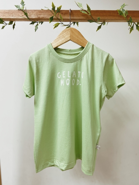 Pronta entrega - Camiseta manga curta GELATO MOOD. verde fabula