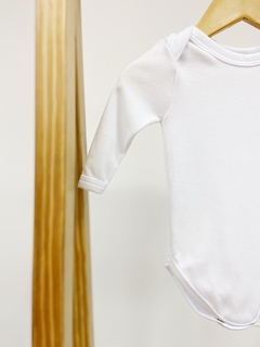 Pronta Entrega - Body manga longa liso basics branco - comprar online