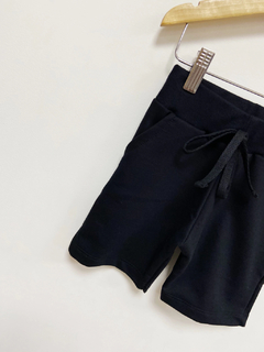 Pronta entrega - Bermuda Jogger kids moletinho preto - You Boy Kids