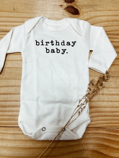 pronta entrega - Body manga longa birthday baby - comprar online