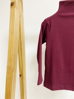 Pronta entrega - Blusa gola alta kids canelada vinho - comprar online