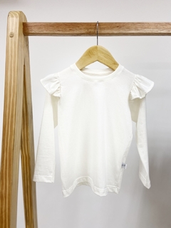 PRONTA ENTREGA - Blusa manga longa com babado liso basics OFF